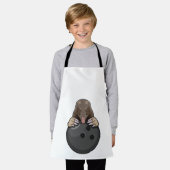 Mole bij Bowling met Bowling ball Schort (Gedragen)