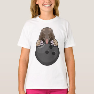 Mole bij Bowling met Bowling ball T-shirt