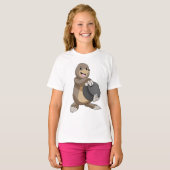 Mole bij Bowling met Bowling ball T-shirt (Voorkant volledig)