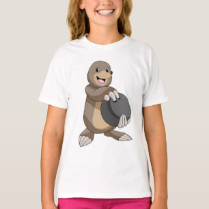 Mole bij Bowling met Bowling ball T-shirt