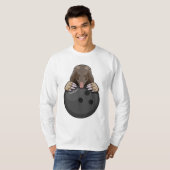 Mole bij Bowling met Bowling ball T-shirt (Voorkant volledig)