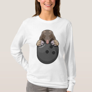 Mole bij Bowling met Bowling ball T-shirt