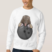 Mole bij Bowling met Bowling ball Trui (Voorkant)