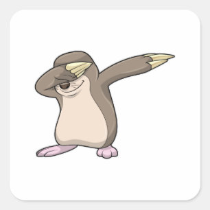 Mole bij Hip Hop Dance Dab Vierkante Sticker