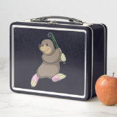 Mole bij Hockey met Hockey bat (In situ)