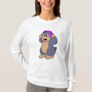 Mole bij Muziek met hoofdtelefoon T-shirt