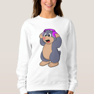 Mole bij Muziek met hoofdtelefoon Trui