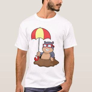 Mole bij Raining met Umbrella T-shirt