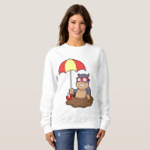 Mole bij Raining met Umbrella Trui (Voorkant volledig)