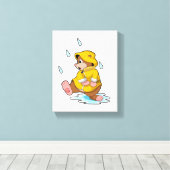 Mole bij Regen met regendruppels Canvas Afdruk (Insitu (Houten vloer))