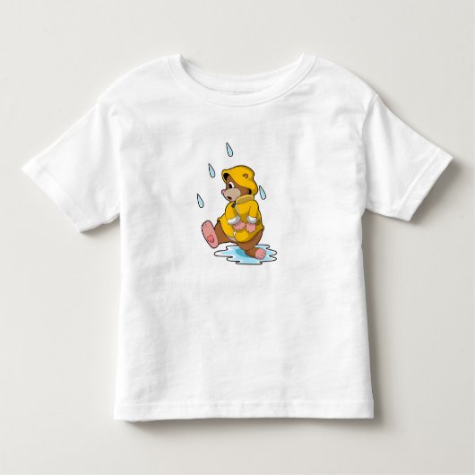 Mole bij Regen met regendruppels Kinder Shirts (Voorkant)