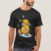 Mole bij Regen met regendruppels T-shirt (Voorkant)