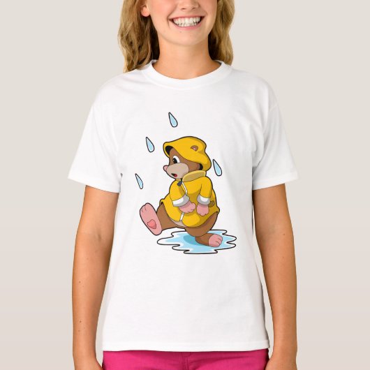 Mole bij Regen met regendruppels T-shirt (Voorkant)