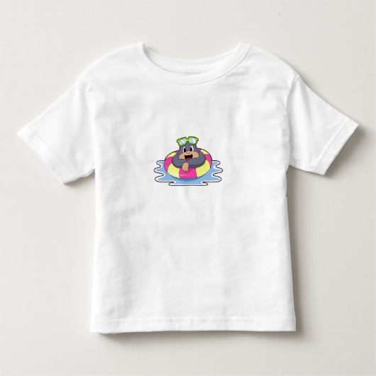 Mole bij Zwemmen met Swim ring.PNG Kinder Shirts (Voorkant)