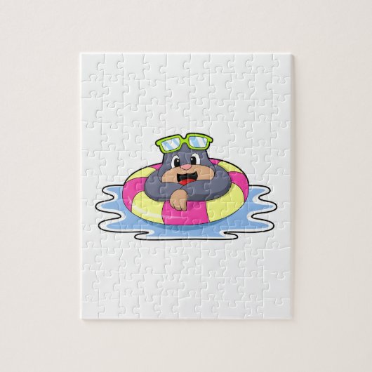 Mole bij Zwemmen met Swim ring.PNG Legpuzzel (Verticaal)