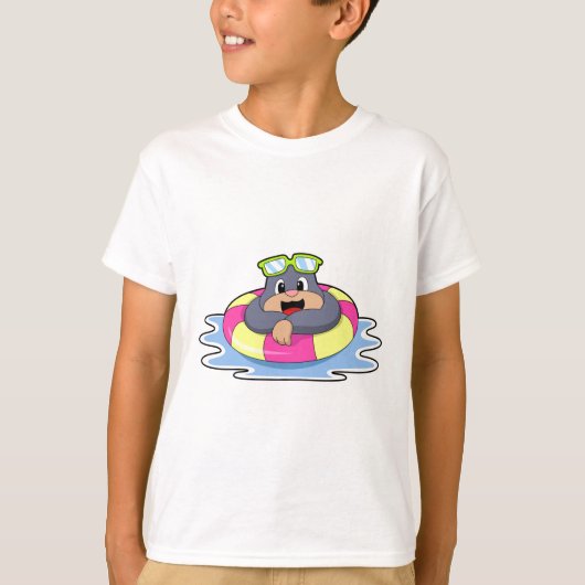Mole bij Zwemmen met Swim ring.PNG T-shirt (Voorkant)