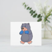 Mole Boksen Boxer Bokshandschoenen Briefkaart (Staand voorkant)