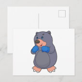 Mole Boksen Boxer Bokshandschoenen Briefkaart (Voorkant / Achterkant)
