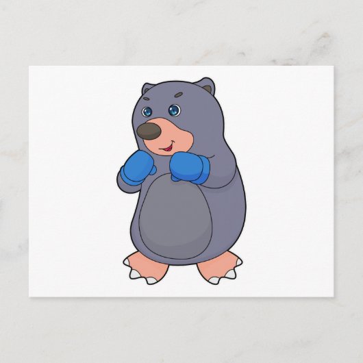 Mole Boksen Boxer Bokshandschoenen Briefkaart (Voorkant)
