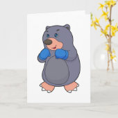 Mole Boksen Boxer Bokshandschoenen Kaart (Gele Bloem)