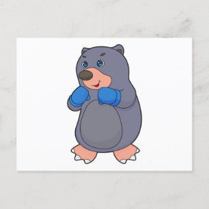 Mole Boxer Boxer Boxing-handschoenen Briefkaart