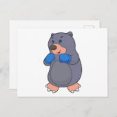 Mole Boxer Boxer Boxing-handschoenen Briefkaart (Voorkant / Achterkant)