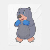 Mole Boxer Boxer Boxing-handschoenen Fleece Deken (Voorkant)
