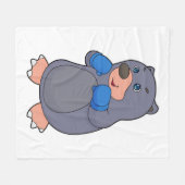 Mole Boxer Boxer Boxing-handschoenen Fleece Deken (Voorkant (Horizontaal))