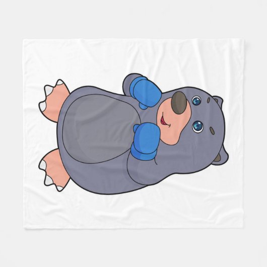 Mole Boxer Boxer Boxing-handschoenen Fleece Deken (Voorkant (Horizontaal))