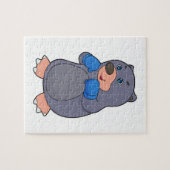 Mole Boxer Boxer Boxing-handschoenen Legpuzzel (Horizontaal)