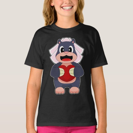 Mole Bride Heart Wedding T-shirt (Voorkant)