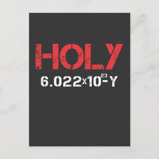 Mole Carbon Chemistry Heilige Moley Avogadro Scien Briefkaart (Voorkant)