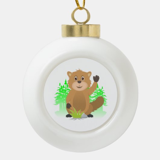 Mole clipart keramische bal ornament (Voorkant)