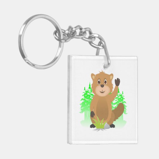 Mole clipart sleutelhanger (Voorkant Links)