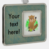 Mole clipart verzilverd omlijst ornament (Rechts)