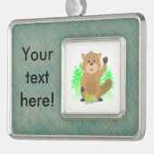 Mole clipart verzilverd omlijst ornament (Links)