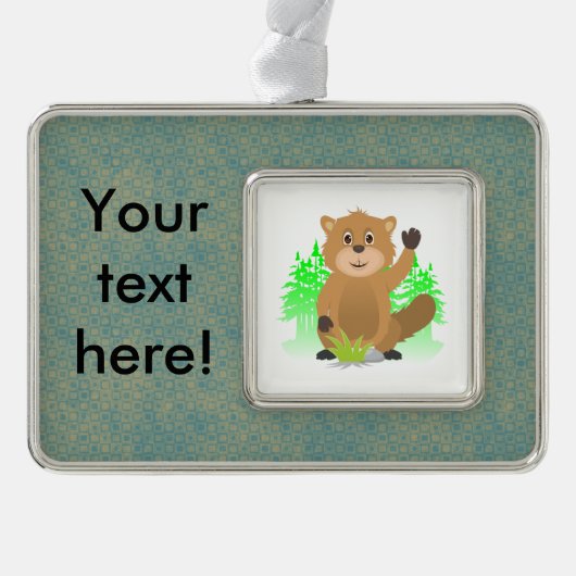 Mole clipart verzilverd omlijst ornament (Voorkant)