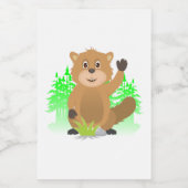 Mole clipart voedselcontainer etiket (Enkel label)