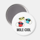 Mole-Cool Funny Molecule Pun Magneet (Voorkant / Achterkant)