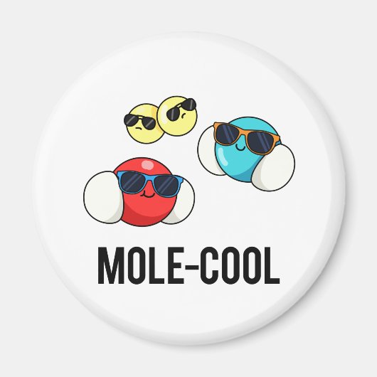 Mole-Cool Funny Molecule Pun Magneet (Voorkant)