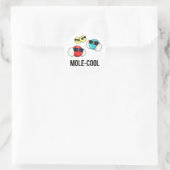 Mole-Cool Funny Molecule Pun Ronde Sticker (Tas)