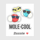 Mole-Cool Funny Molecule Pun Sticker (Vel)