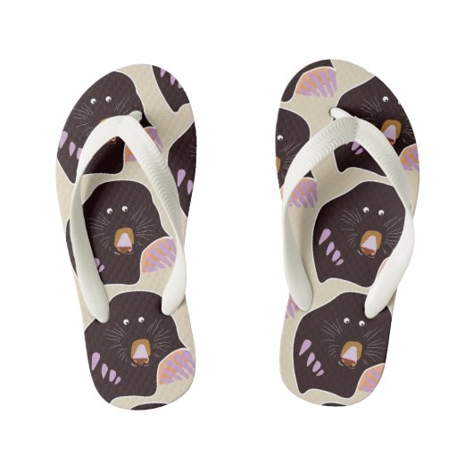 Mole Custom Flip Flops, Kinderen Kinder Teenslippers (Voetbed)