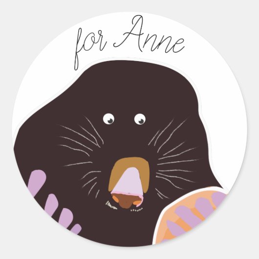 Mole Custom Name Sticker (Voorkant)