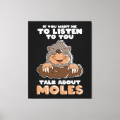 Mole Day Funny Mole praat over Mole Canvas Afdruk (Voorkant)