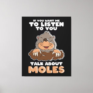 Mole Day Funny Mole praat over Mole Canvas Afdruk