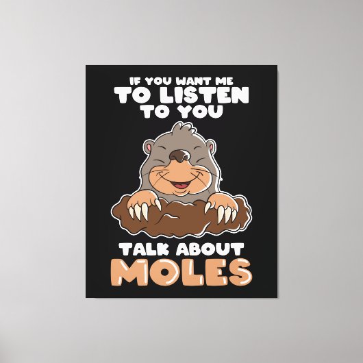 Mole Day Funny Mole praat over Mole Canvas Afdruk (Voorkant)