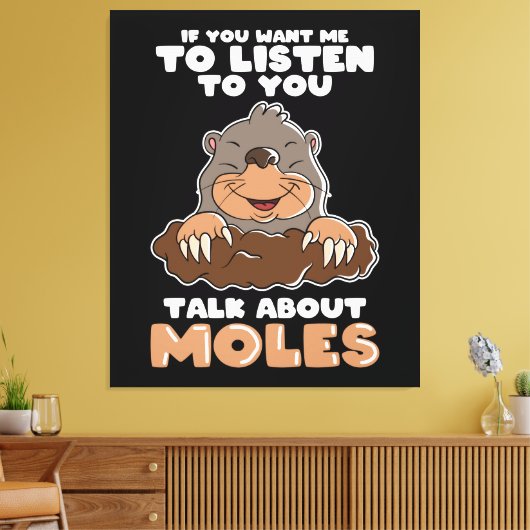 Mole Day Funny Mole praat over Mole Canvas Afdruk (Insitu (Woonkamer))