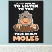 Mole Day Funny Mole praat over Mole Canvas Afdruk (Insitu (Houten vloer))