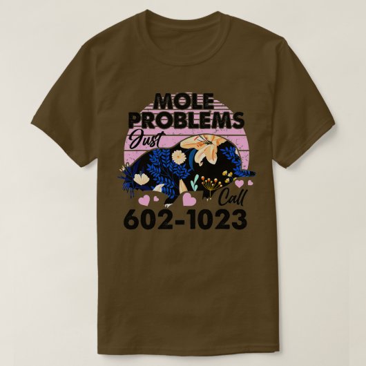 Mole Day Mole Problemen roepen enkel Avogadros Aan T-shirt (Design voorkant)